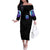 Witch Skull Off The Shoulder Long Sleeve Dress My Mother Didn't Raise A Princess She Trained A Witch - Wonder Print Shop