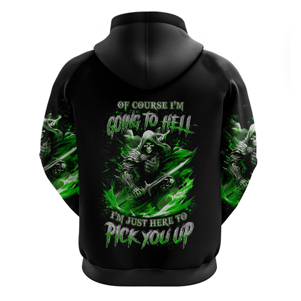 Warrior Skull Hoodie Of Course I'm Going To Hell Just Pick You Up - Wonder Print Shop