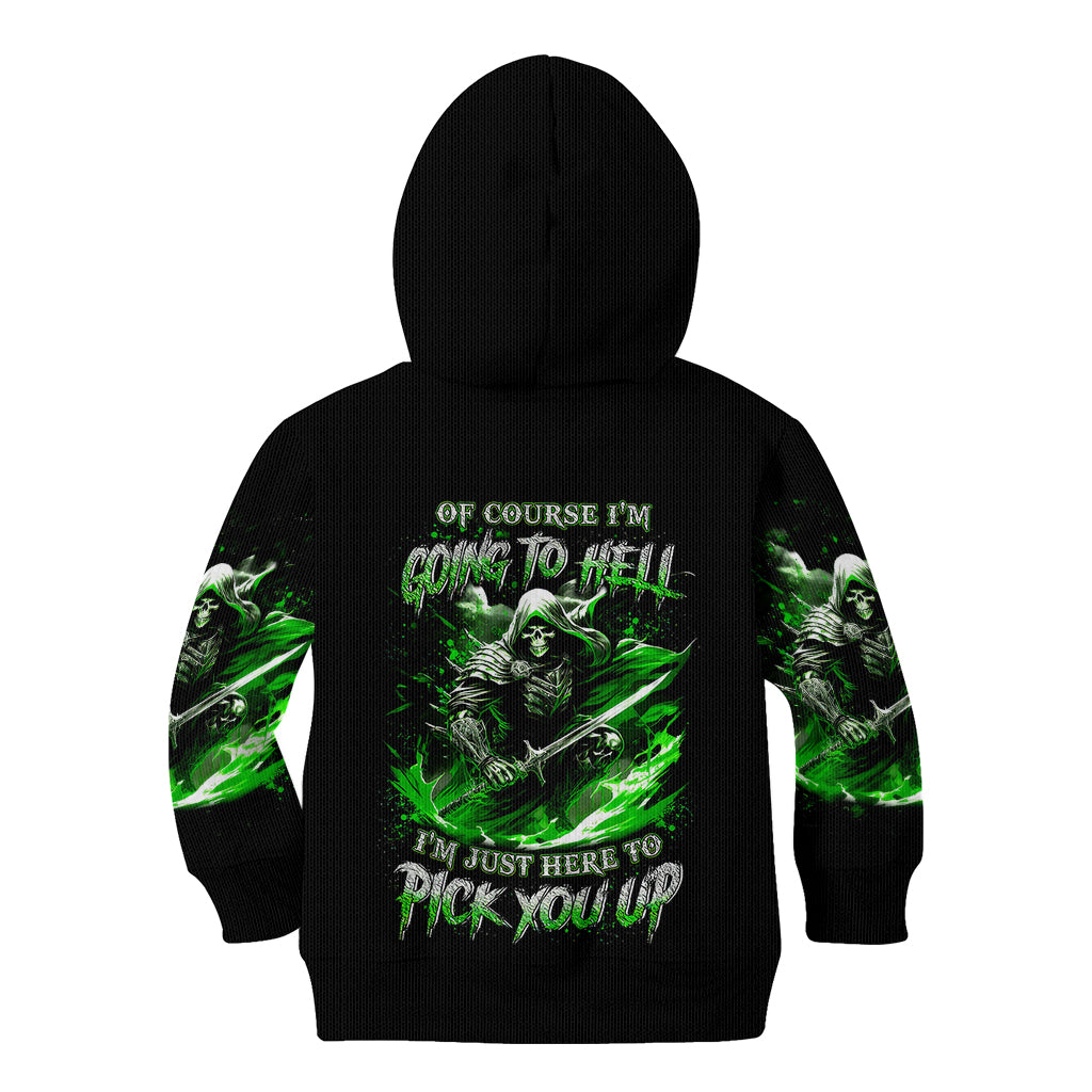 Warrior Skull Kid Hoodie Of Course I'm Going To Hell Just Pick You Up - Wonder Print Shop