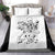 Art Skull Bedding Set Rock Paper Scissors Throat Punch I Win - Wonder Print Shop