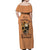 Sunflower Skull Off Shoulder Maxi Dress She Is Sunshine Mixed With A Little Hurricance - Wonder Print Shop