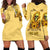 Sunflower Skull Hoodie Dress I'm Blunt Because God Rolled Me That Way - Wonder Print Shop