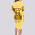 Sunflower Skull Long Sleeve Bodycon Dress I'm Blunt Because God Rolled Me That Way - Wonder Print Shop