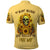 Sunflower Skull Polo Shirt I'm Blunt Because God Rolled Me That Way - Wonder Print Shop