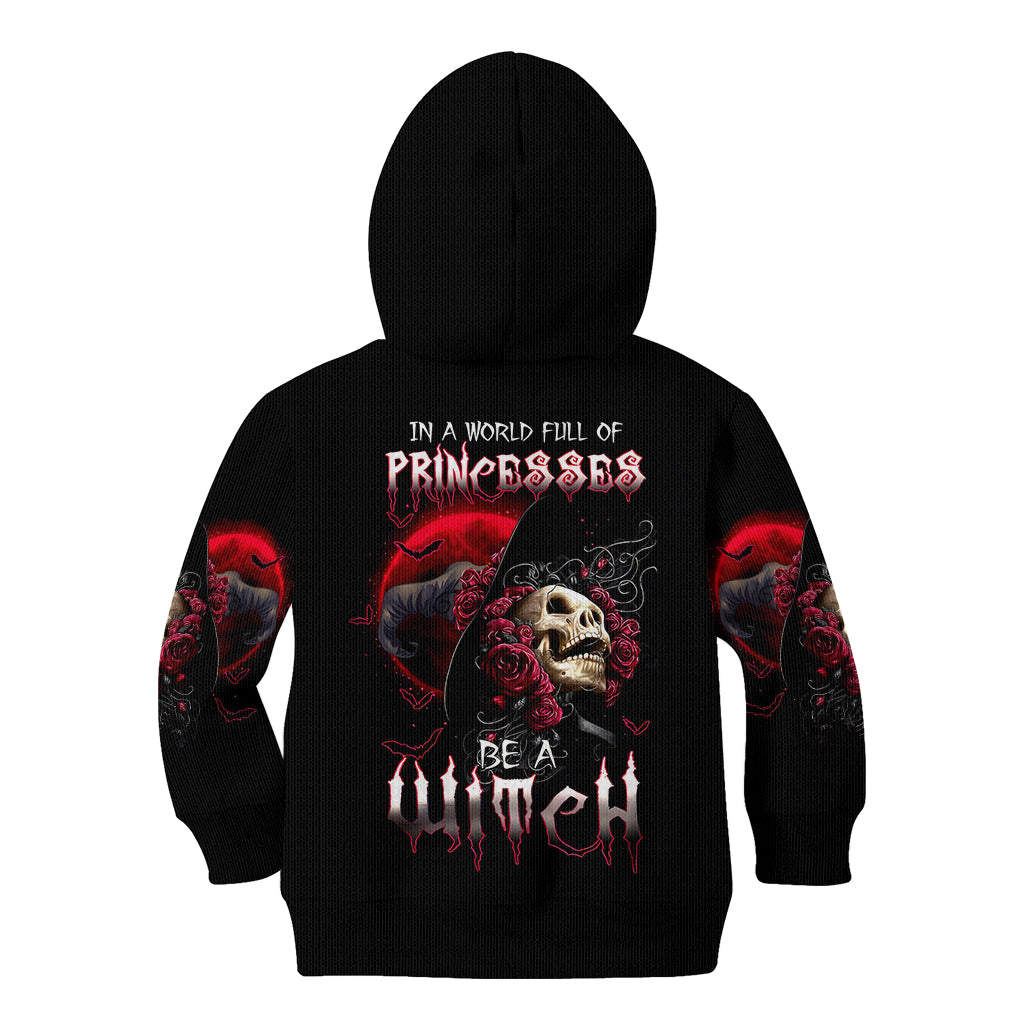 Witch Skull Kid Hoodie In A World Full Of Princess Be A Witch - Wonder Print Shop