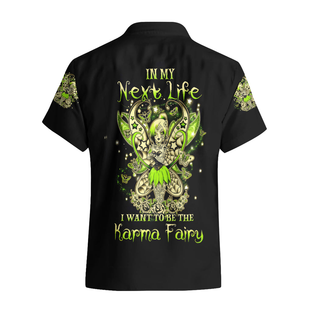 Tinker Fairy Skull Hawaiian Shirt My Next Life I Want To Be Karma Fairy - Wonder Print Shop