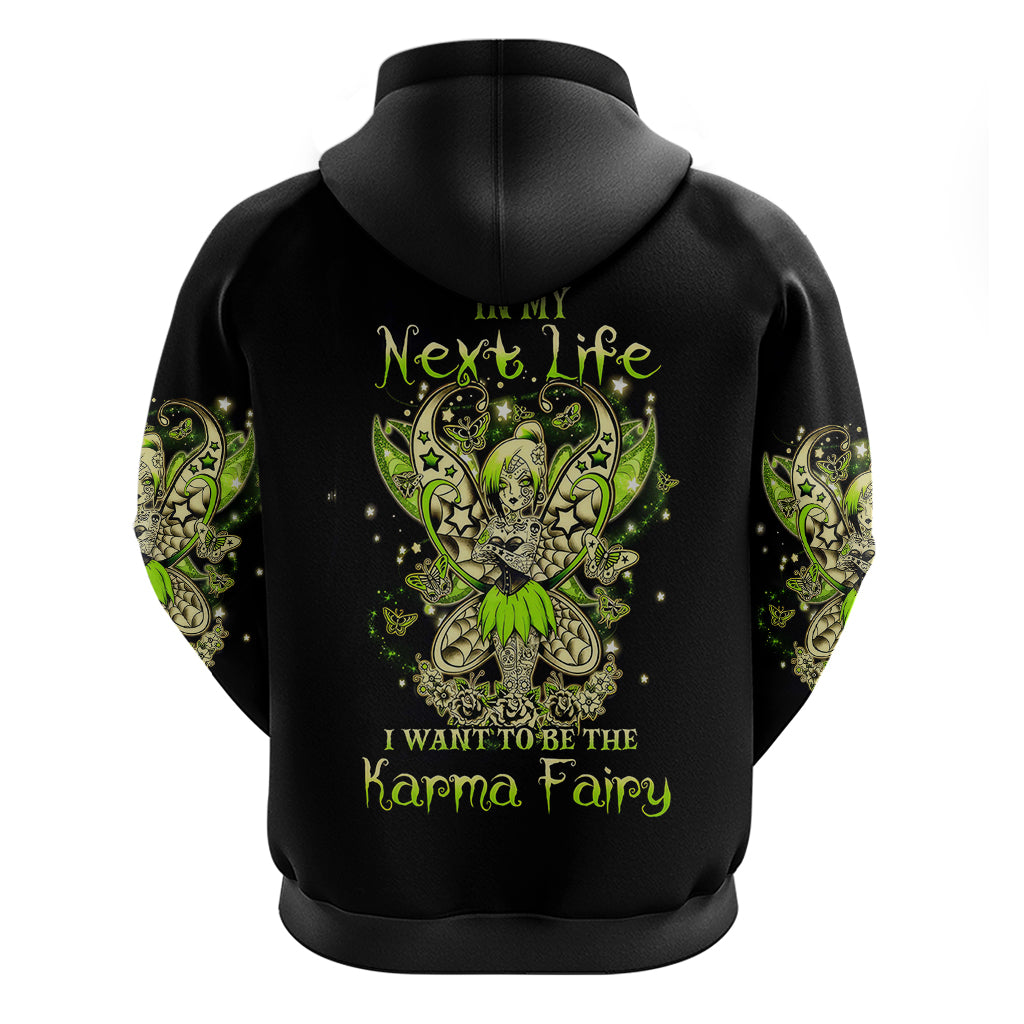 Tinker Fairy Skull Hoodie My Next Life I Want To Be Karma Fairy - Wonder Print Shop