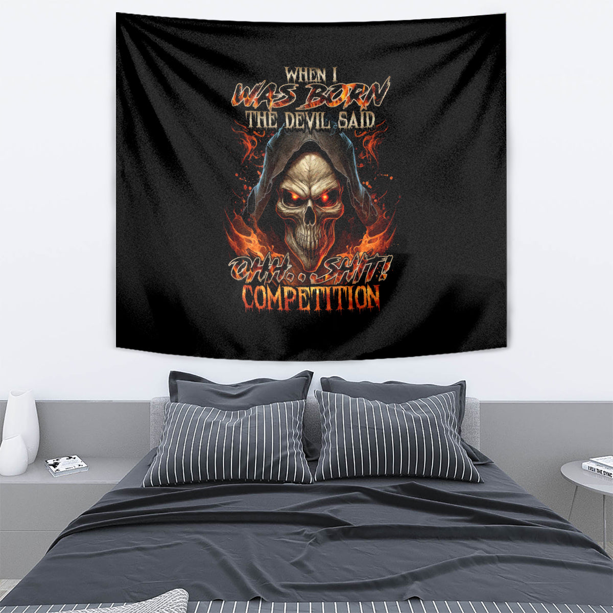 flame-skull-tapestry-when-i-was-born-the-devil-said-oh-shit-compettion