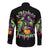 Pumpkin Witch Skull Long Sleeve Button Shirt Witches Be Trippin - Wonder Print Shop