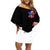 American Skull Off Shoulder Short Dress American Live It Love It Or Get The Hell Out - Wonder Print Shop