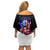 American Skull Off Shoulder Short Dress American Live It Love It Or Get The Hell Out - Wonder Print Shop