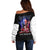 American Skull Off Shoulder Sweater American Live It Love It Or Get The Hell Out - Wonder Print Shop