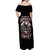 Satan Skull Off Shoulder Maxi Dress Become The Monster And Show Your True Smile - Wonder Print Shop