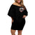 Satan Skull Off Shoulder Short Dress Become The Monster And Show Your True Smile - Wonder Print Shop