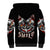 Satan Skull Sherpa Hoodie Become The Monster And Show Your True Smile - Wonder Print Shop