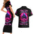 Rose Skull Couples Matching Short Sleeve Bodycon Dress and Hawaiian Shirt I Have 3 Sides And You Never Want To See - Wonder Print Shop