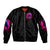 Rose Skull Sleeve Zip Bomber Jacket I Have 3 Sides And You Never Want To See