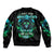 Flame Skull Bomber Jacket I Don't Stop When I Tired I Stop When I Fucking Done - Wonder Print Shop