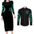 Flame Skull Couples Matching Long Sleeve Bodycon Dress and Long Sleeve Button Shirt I Don't Stop When I Tired I Stop When I Fucking Done - Wonder Print Shop