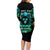 Flame Skull Family Matching Long Sleeve Bodycon Dress and Hawaiian Shirt I Don't Stop When I Tired I Stop When I Fucking Done - Wonder Print Shop