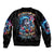 Couple Skull Sleeve Zip Bomber Jacket It't You And Me Against The World Baby