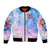 Rose Skull Bomber Jacket The Good Girl In Me Got Tired Of The Bullshit - Wonder Print Shop