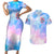 Rose Skull Couples Matching Short Sleeve Bodycon Dress and Hawaiian Shirt The Good Girl In Me Got Tired Of The Bullshit - Wonder Print Shop