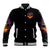 Flame Skull Baseball Jacket I Talk I Smite But Be Careful When I Silent - Wonder Print Shop