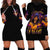 Flame Skull Hoodie Dress I Talk I Smite But Be Careful When I Silent - Wonder Print Shop