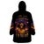 Flame Skull Wearable Blanket Hoodie I Talk I Smite But Be Careful When I Silent