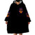 Flame Skull Wearable Blanket Hoodie I Talk I Smite But Be Careful When I Silent