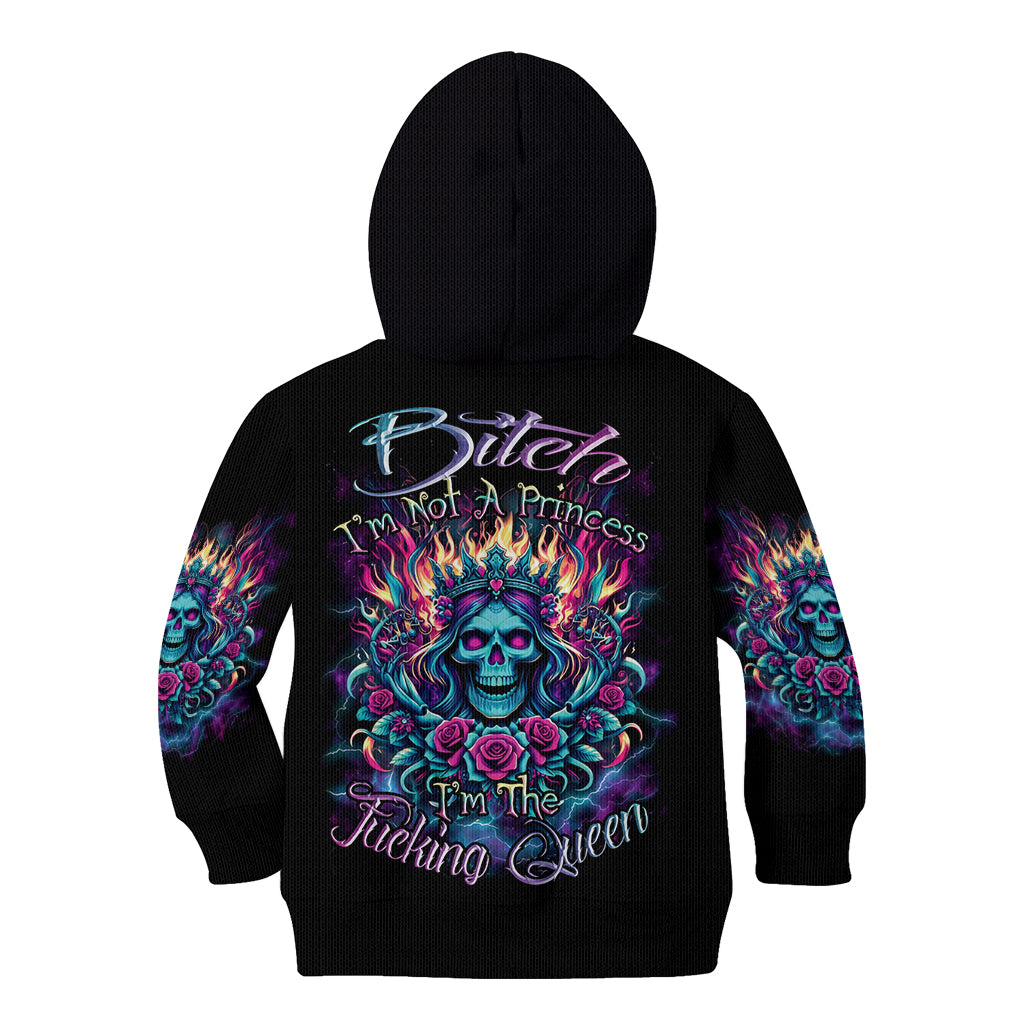 Queen Skull Kid Hoodie Bitch I'm Not A Princess I'm The Fucking Queen - Wonder Print Shop