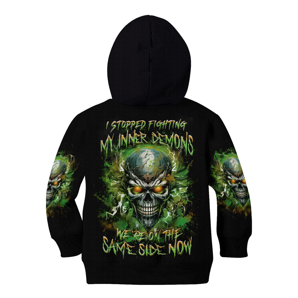 Old Skull Kid Hoodie I Stopped Fighting My Inner Demons We On The Same Side Now - Wonder Print Shop