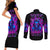 Flame Skull Couples Matching Short Sleeve Bodycon Dress and Long Sleeve Button Shirt The Good Girl In Me Got Tired Of The Bullshit - Wonder Print Shop