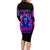 Flame Skull Family Matching Long Sleeve Bodycon Dress and Hawaiian Shirt The Good Girl In Me Got Tired Of The Bullshit - Wonder Print Shop