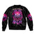 Rose Skull Bomber Jacket Stuck Between IDK IDC And IDGAF - Wonder Print Shop