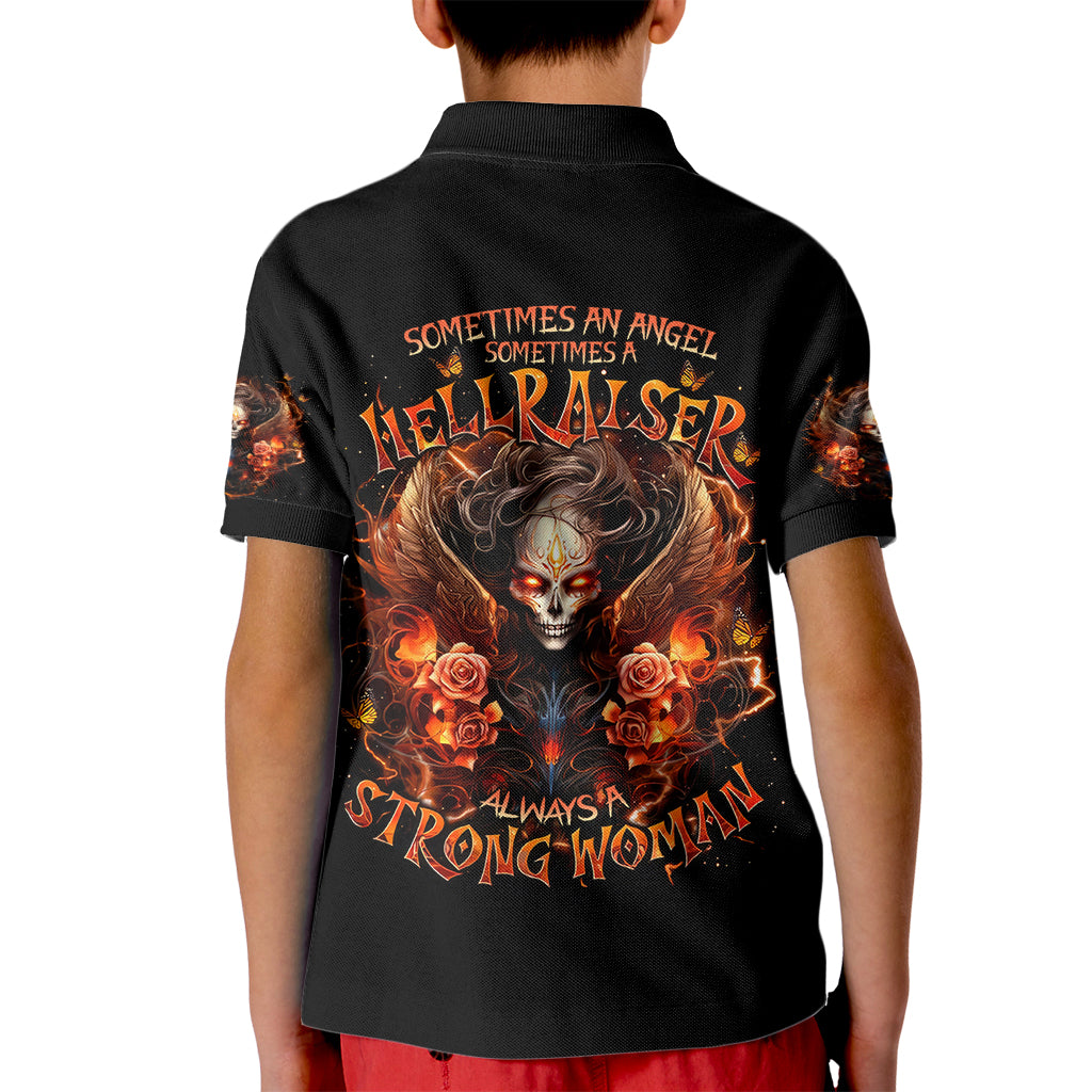 Angel Skull Kid Polo Shirt Sometimes An Angel Sometimes A Hellrasier - Wonder Print Shop