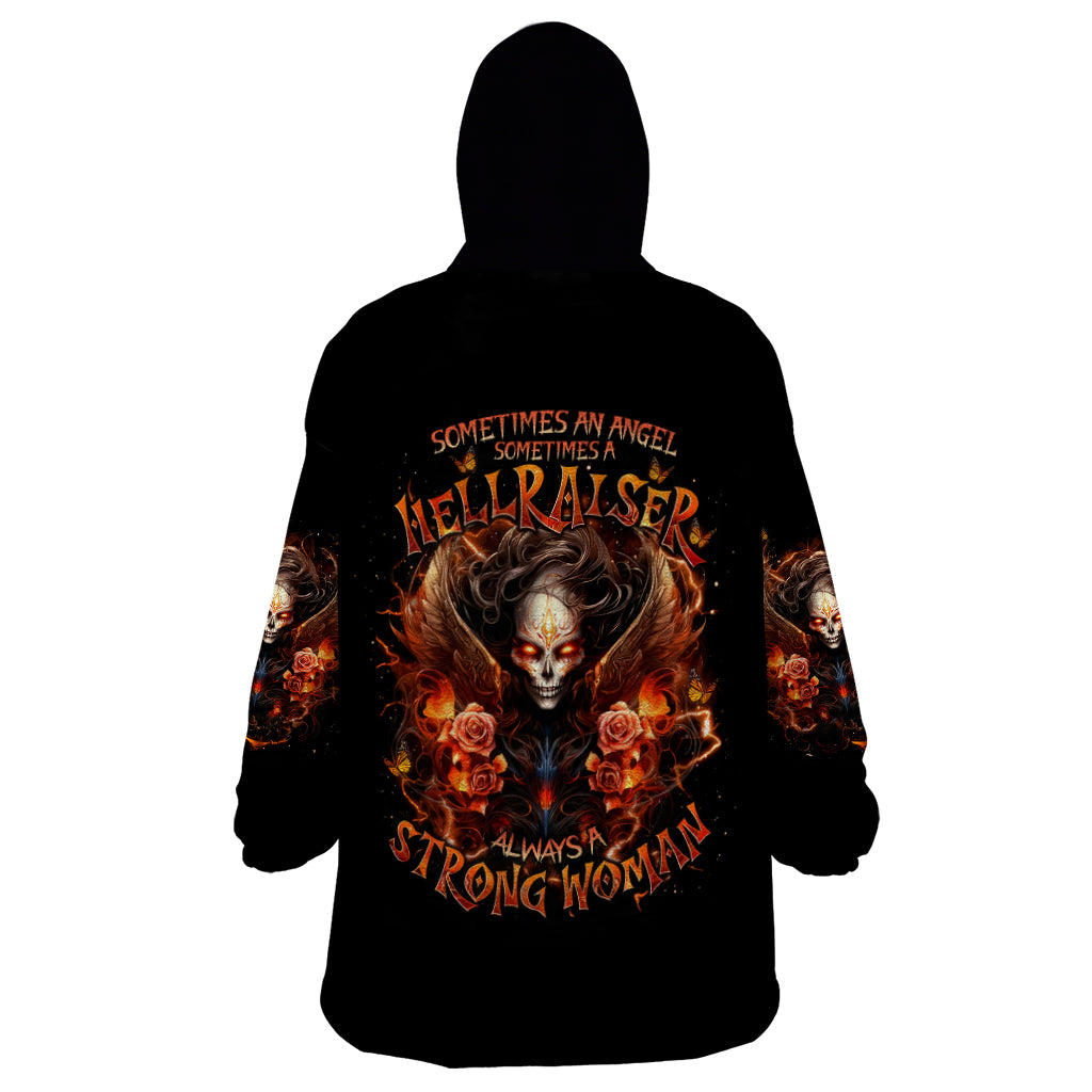 Angel Skull Wearable Blanket Hoodie Sometimes An Angel Sometimes A Hellrasier