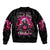 Rose Skull Bomber Jacket I Hold A Beast An Angel And A Crazy Lady In Me - Wonder Print Shop