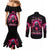 Rose Skull Couples Matching Mermaid Dress and Long Sleeve Button Shirt I Hold A Beast An Angel And A Crazy Lady In Me