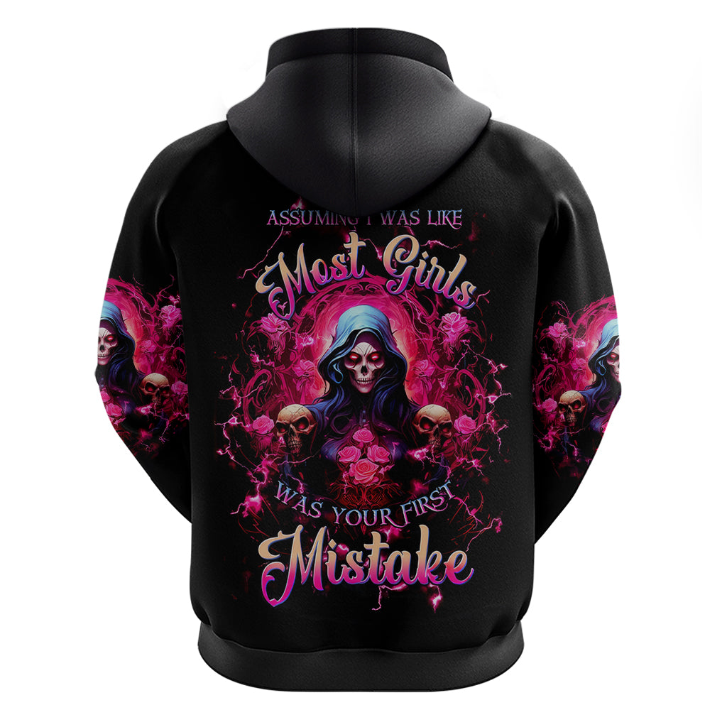 Rose Skull Hoodie I Hold A Beast An Angel And A Crazy Lady In Me - Wonder Print Shop