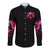 Rose Skull Long Sleeve Button Shirt I Hold A Beast An Angel And A Crazy Lady In Me - Wonder Print Shop