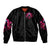 Rose Skull Sleeve Zip Bomber Jacket I Hold A Beast An Angel And A Crazy Lady In Me