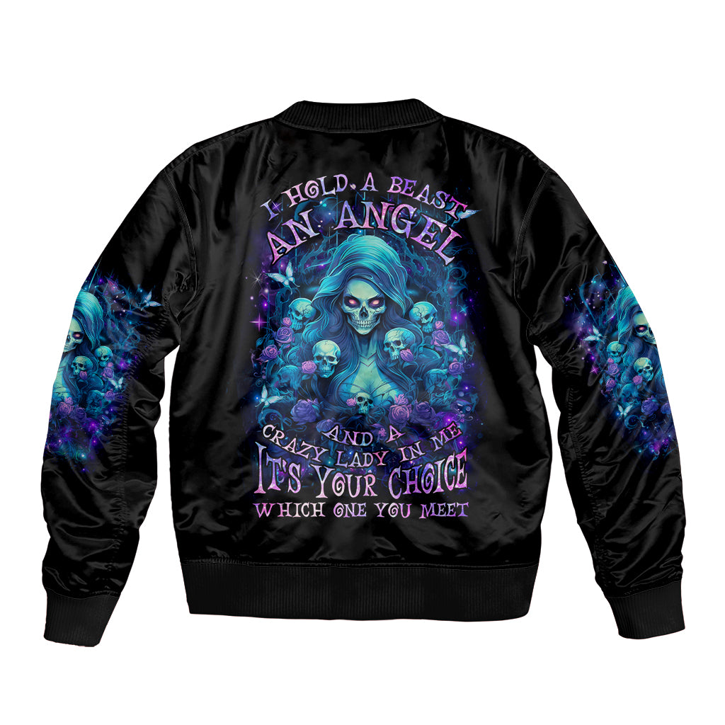 Flame Skull Bomber Jacket If You Kick Me When I'm Down You Better Pray I Don't Get Up - Wonder Print Shop