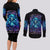 Flame Skull Couples Matching Long Sleeve Bodycon Dress and Long Sleeve Button Shirt If You Kick Me When I'm Down You Better Pray I Don't Get Up - Wonder Print Shop