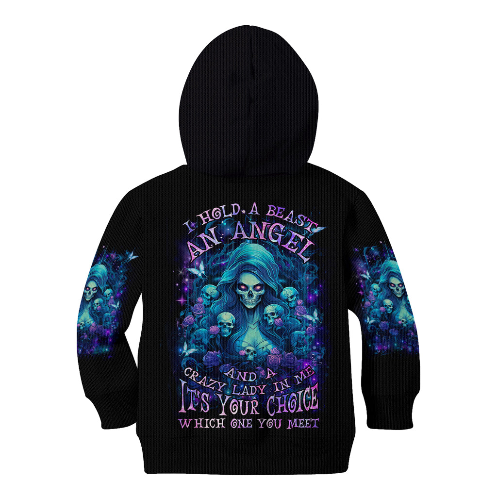 Flame Skull Kid Hoodie If You Kick Me When I'm Down You Better Pray I Don't Get Up - Wonder Print Shop