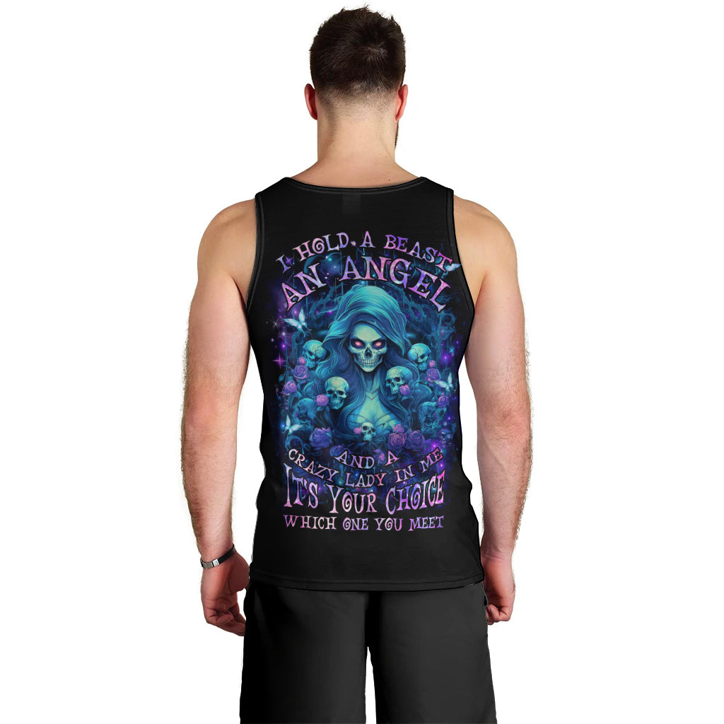 Flame Skull Men Tank Top If You Kick Me When I'm Down You Better Pray I Don't Get Up - Wonder Print Shop