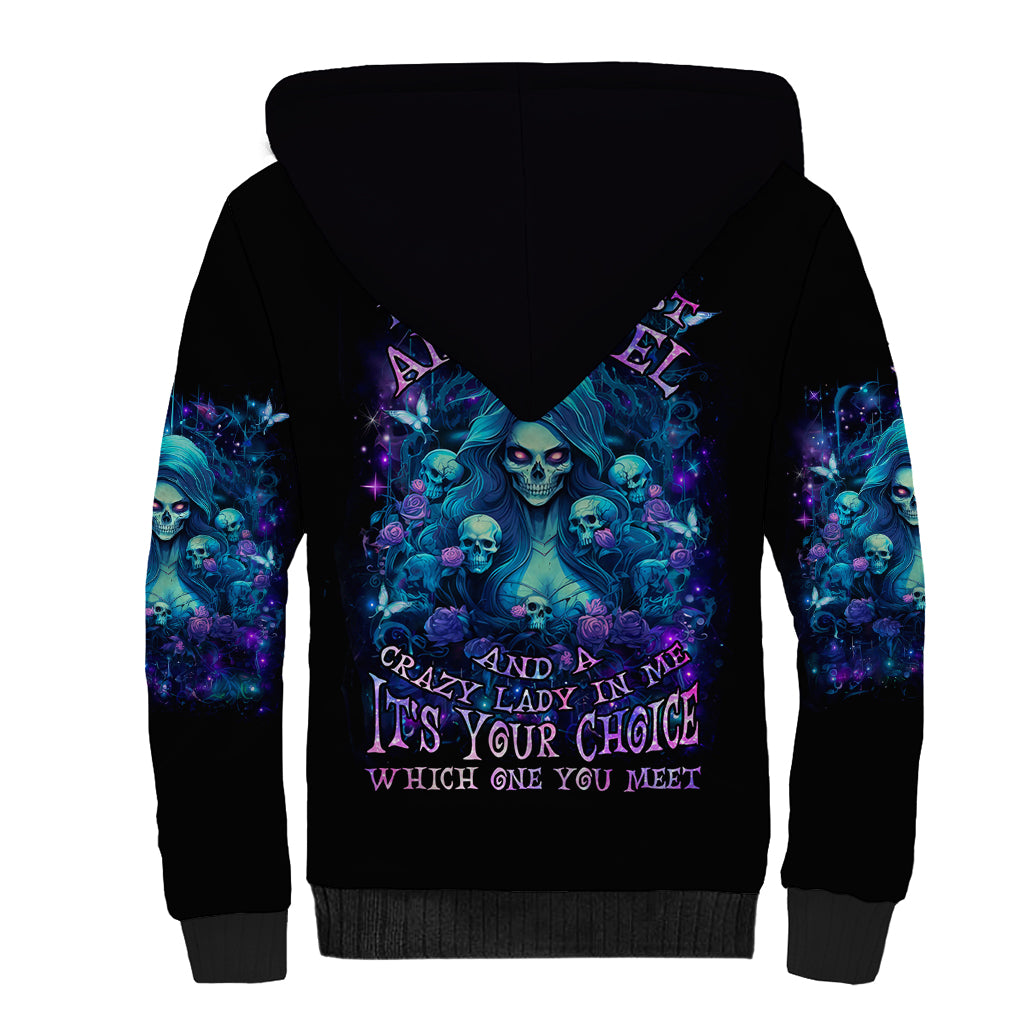 Flame Skull Sherpa Hoodie If You Kick Me When I'm Down You Better Pray I Don't Get Up - Wonder Print Shop