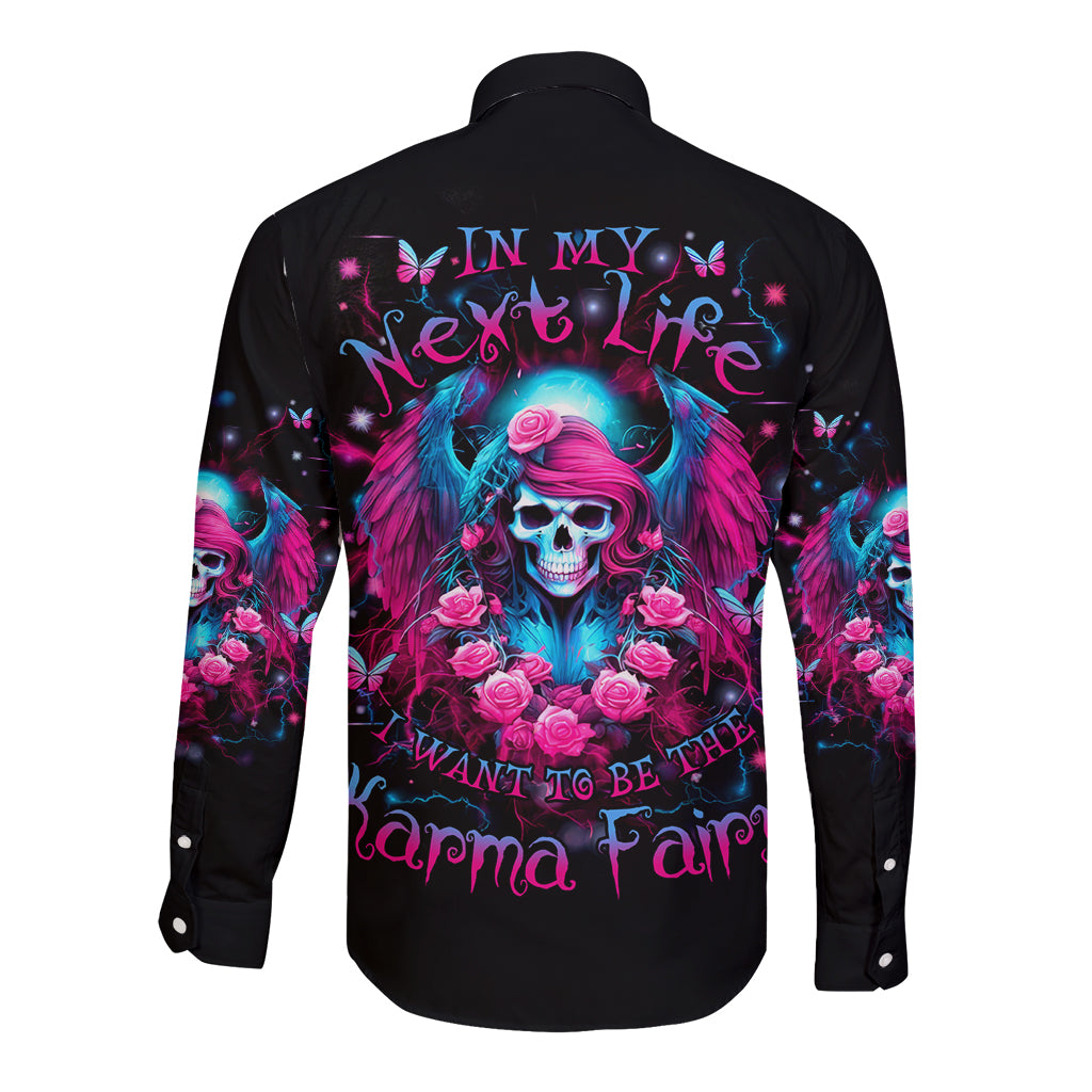 Witch Skull Long Sleeve Button Shirt Buckle Up Buttercup You Just Flipped My Bitch Switch - Wonder Print Shop