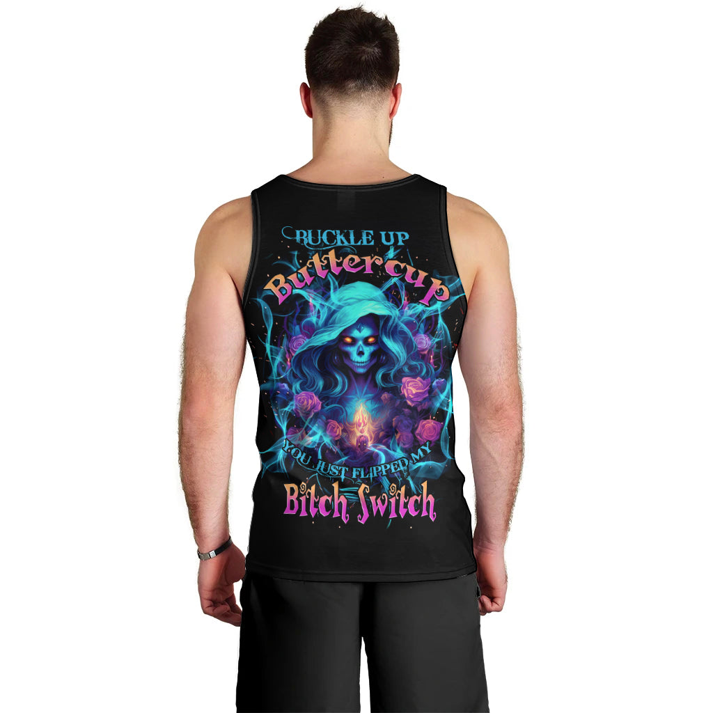 Witch Skull Men Tank Top I'm A Good Person But Don't Give Me A Reason To Show My Evel Side - Wonder Print Shop